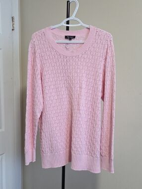 Lily Morgan 100% Cotton Plus Size Crewneck Sweater